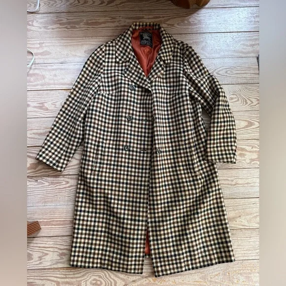 Vintage 1980’s Burberry Plaid Double-Breasted Trench Coat - wear shown in pics - Picture 1 of 15